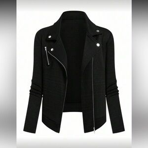 Women's Black Biker Jacket